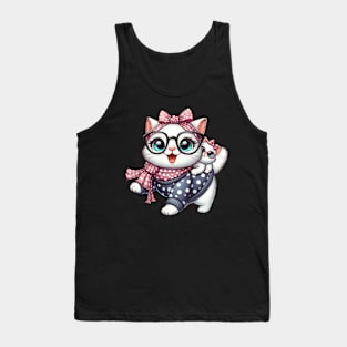 Purr-fectly Funny: Chronicles of a Cute Cat Mom Tank Top